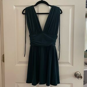 Lucy in the Sky Ysabel Dark Green Chiffon Dress